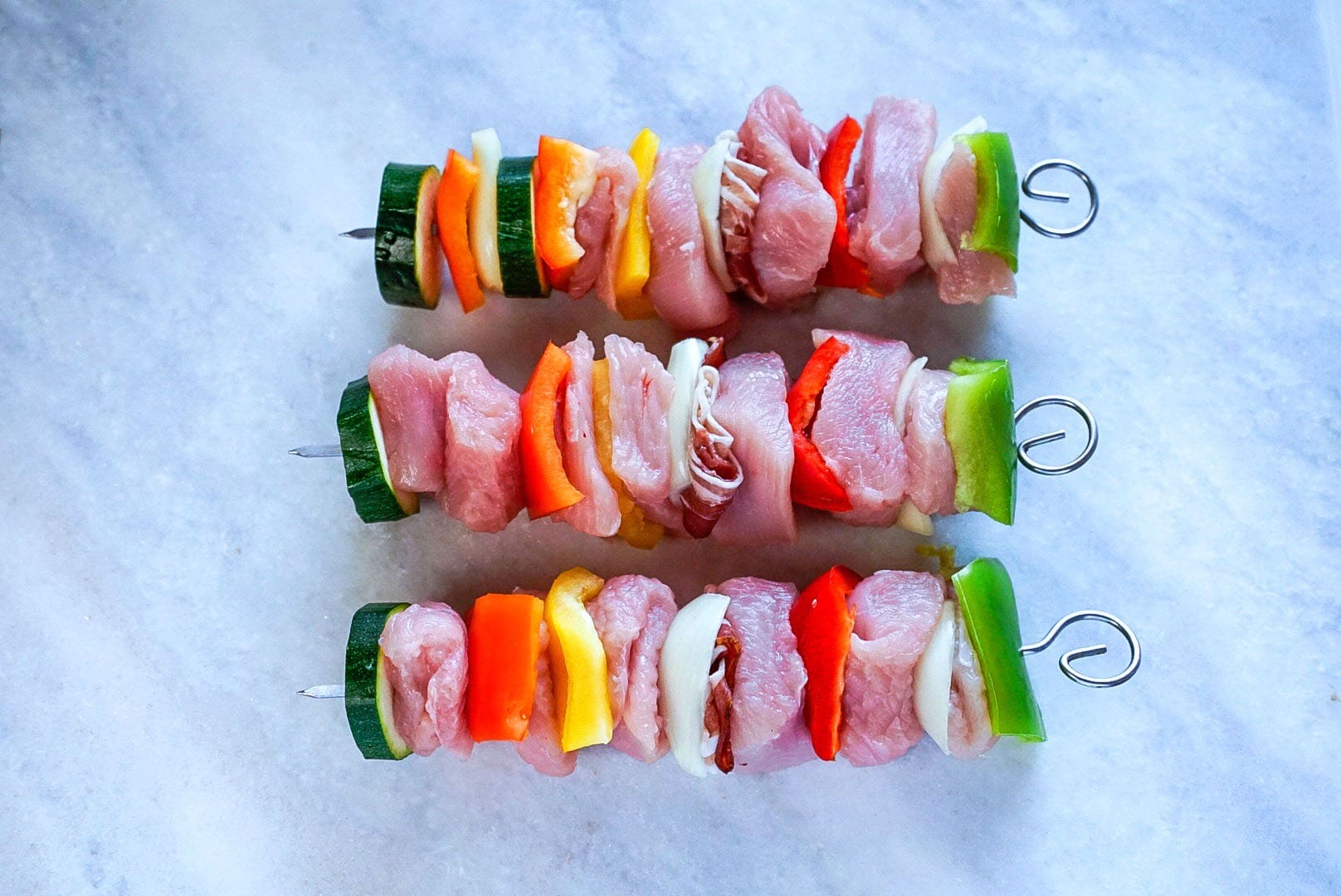 Putenspieße mit Gemüse - Corina Fitness